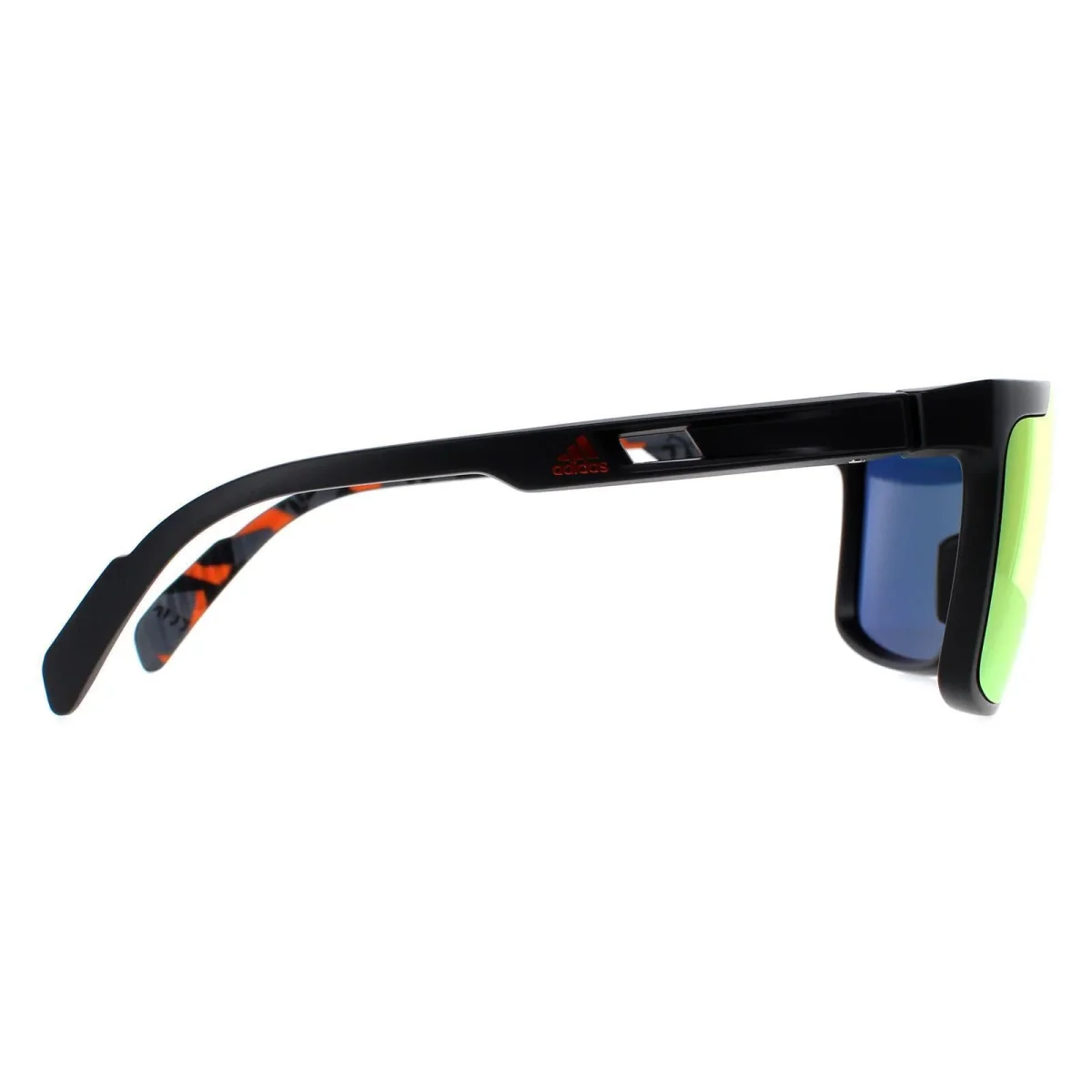 Adidas Sunglasses SP0020 02G Matte Black Orange Camo Contrast Mirror Red - Image 5